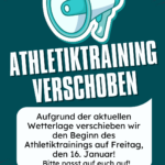 Geänderter Start des Athletiktrainings